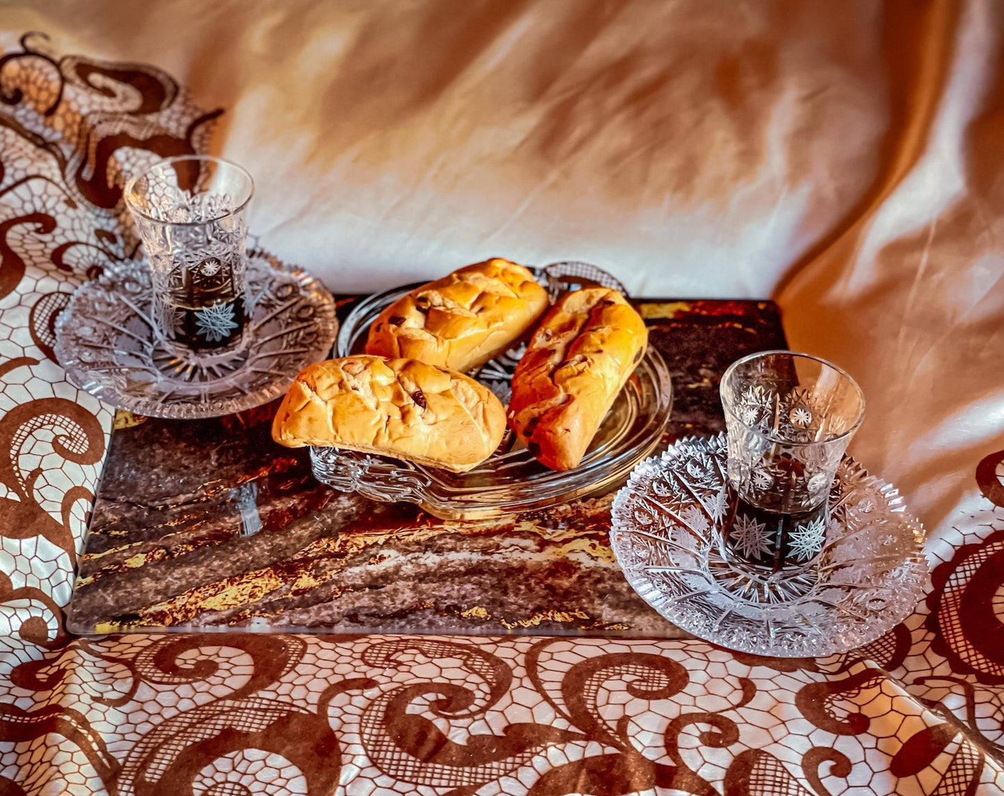 Dueto krištáľových šálok Malvína