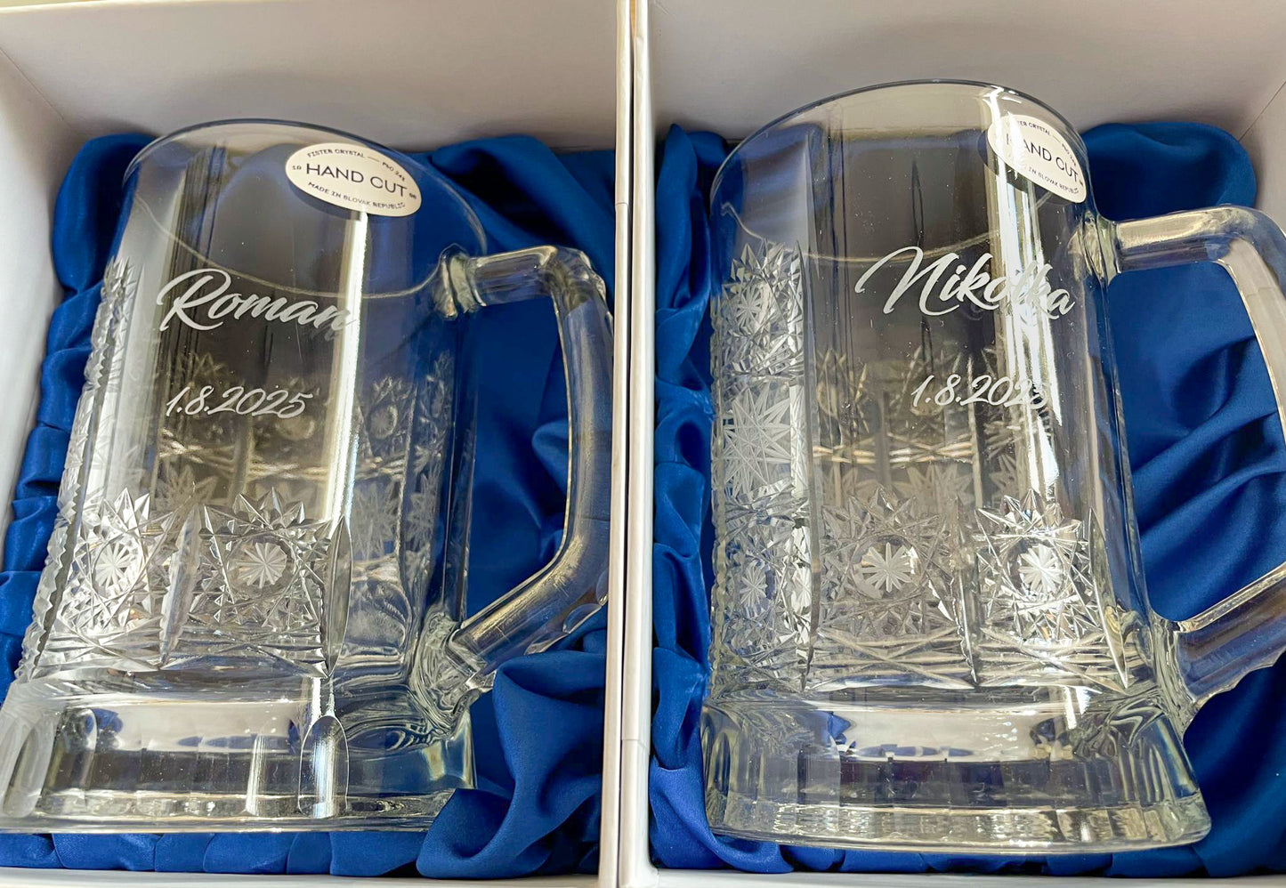 Ručne brúsený pohár Milan 500 ml s gravírovaním